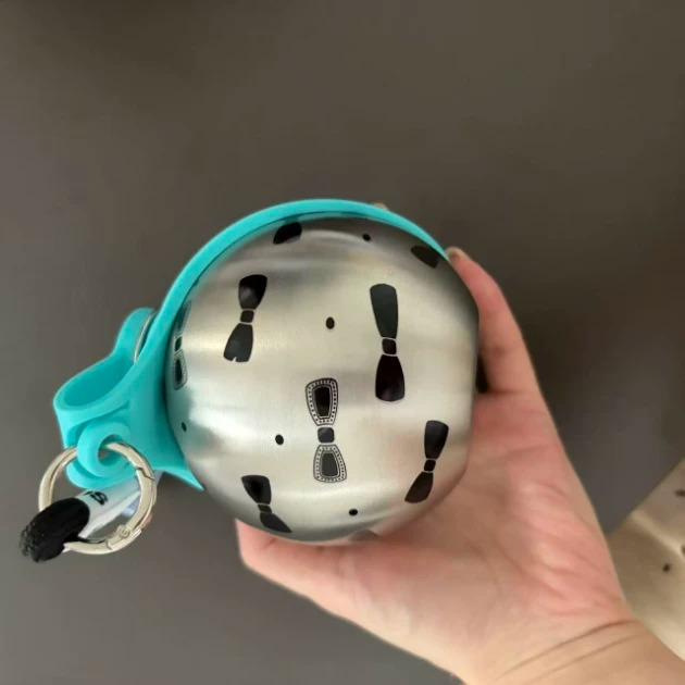 Supplier photo of the 285 ml HydroGo bottle with teal trim and black print